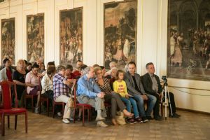 Audience in the Silesian Piast Castle in Brzeg waiting for the beginning of the concert.